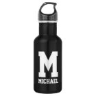 Personalised monogram gift sports water bottle