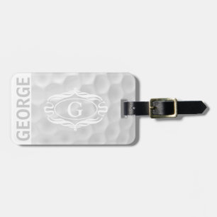 Personalised Monogram Golf Ball Luggage Tag