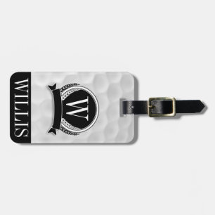 Personalised Monogram Golf Ball Luggage Tag