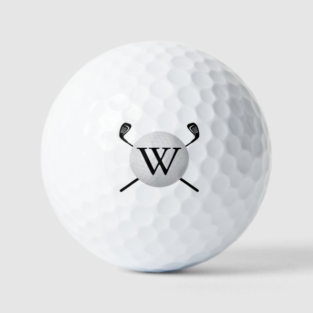Personalised Monogram Golf Clubs And Golf Balls (Front)