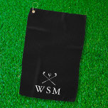 Personalised Monogram Golf Clubs Black And White Golf Towel<br><div class="desc">Personalise the monogram in classic typography to create a unique golf gift and keepsake for any golfer. Designed by Thisisnotme©</div>