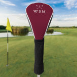 Personalised Monogram Golf Clubs Burgundy Red Golf Head Cover<br><div class="desc">Personalise the monogram in classic typography to create a unique golf gift and keepsake for any golfer. Designed by Thisisnotme©</div>
