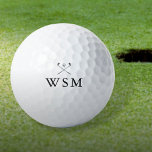 Personalised Monogram Golf Clubs Golf Balls<br><div class="desc">Personalise the monogram in classic typography to create a unique golf gift and keepsake for any golfer. Designed by Thisisnotme©</div>