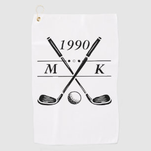 Personalised Monogram Golf Clubs Golf Towel