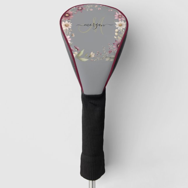 Personalised Monogram Golf Head Cover (Front)