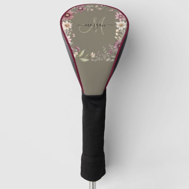 Personalised Monogram Golf Head Cover (Front)