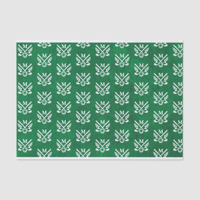 Personalised Monogram Golf Tissue Paper (Front)