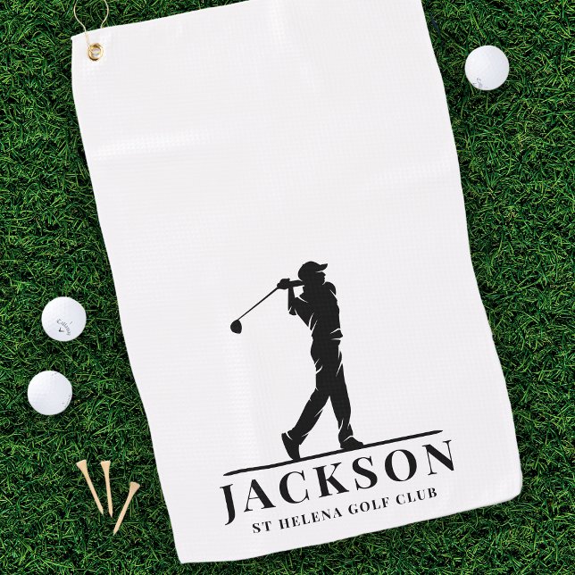 Personalised Monogram Golfer Golf Towel (Creator Uploaded)