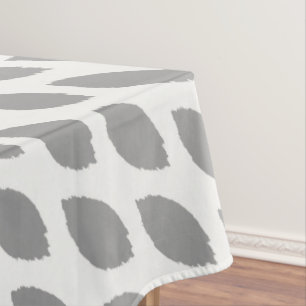 Personalised Monogram Grey Abstract Oval Pattern Tablecloth