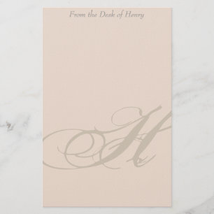 Personalised Monogram H Stationery