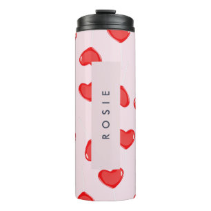 Personalised Monogram Heart Lolipop Valentines Thermal Tumbler