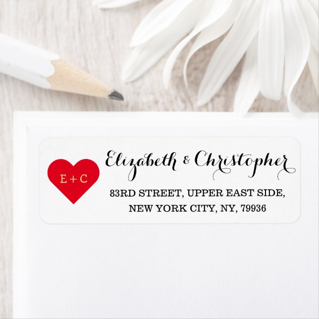 Personalised Monogram Heart Wedding Anniversary (Insitu)