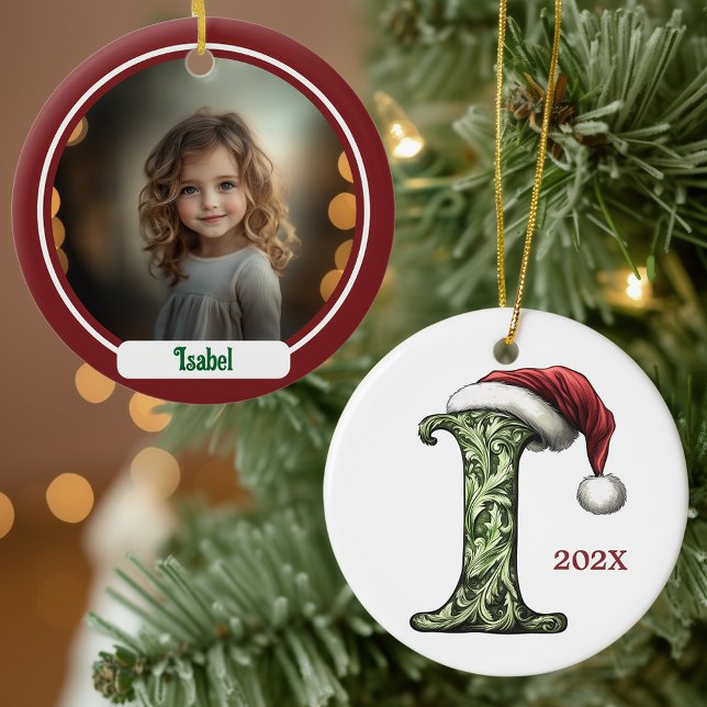  Personalised Monogram I Christmas Ornament (Creator Uploaded)