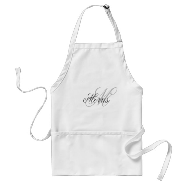 Personalised Monogram Initial Apron (Front)