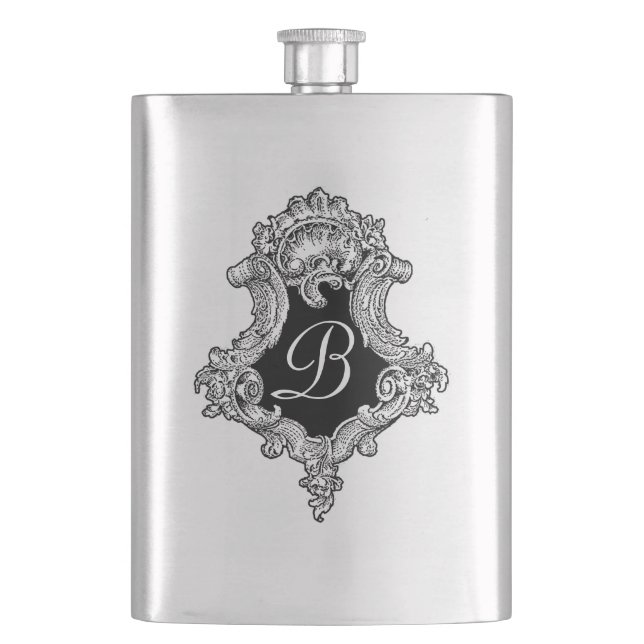 Personalised Monogram Initial Hip Flask (Front)