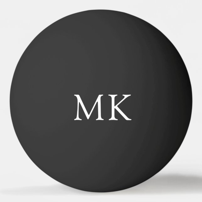 Personalised Monogram Initial Modern Ping Pong Ball (Back)
