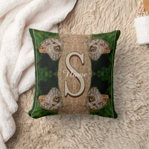 Personalised Monogram Initial Name Butterfly Art Cushion