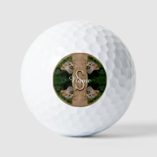 Personalised Monogram Initial Name Butterfly Art Golf Balls