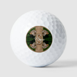Personalised Monogram Initial Name Butterfly Art Golf Balls