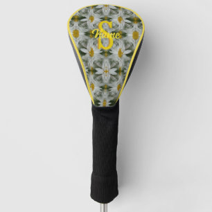 Personalised Monogram Initial Name Daisy Art Golf Head Cover
