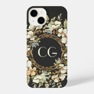 Personalised Monogram initials, floral phone case