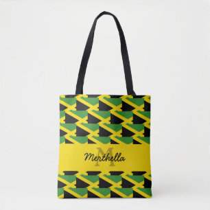 Personalised Monogram JAMAICA FLAG Tote Bag