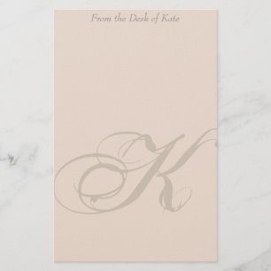 Personalised Monogram K Stationery