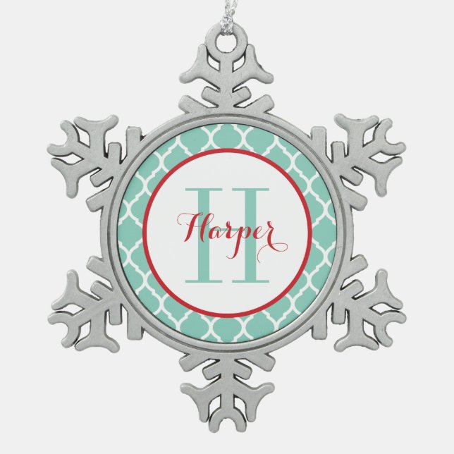 Personalised Monogram Keepsake Ornament (Front)