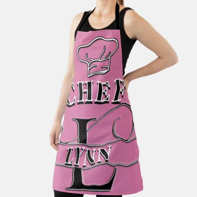 Personalised Monogram (L) Apron (Insitu)