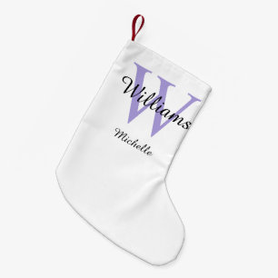Personalised Monogram Lavender Small Christmas Stocking