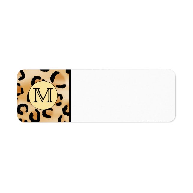Personalised Monogram Leopard Print Pattern. (Front)