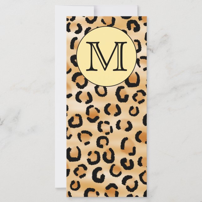 Personalised Monogram Leopard Print Pattern. (Front)