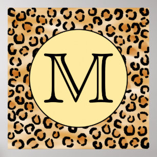 Personalised Monogram Leopard Print Pattern.