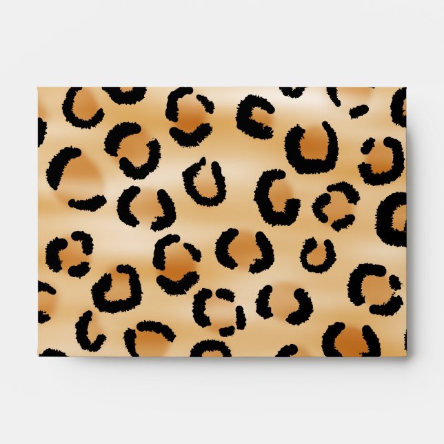 Personalised Monogram Leopard Print Pattern. Envelopes (Front)