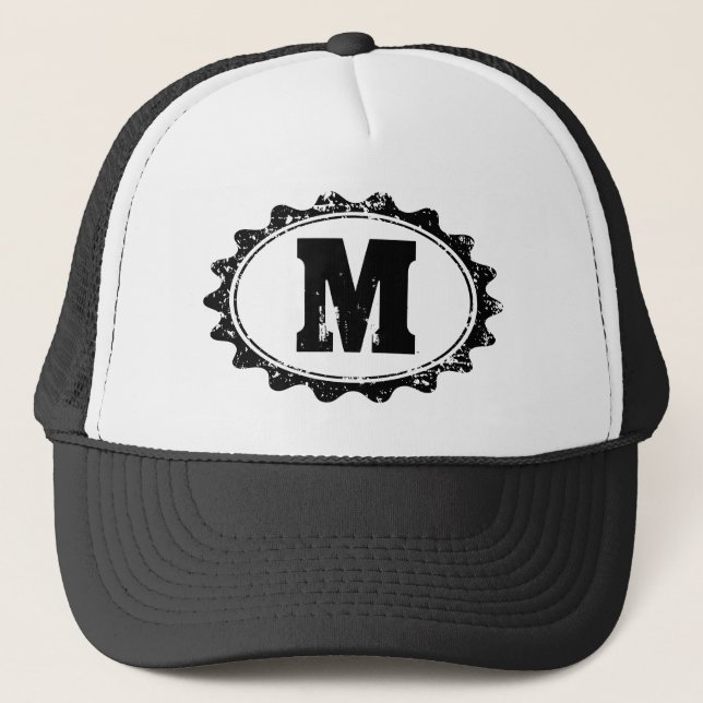 Personalised monogram letter baseball hat (Front)