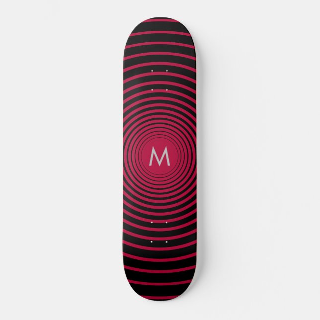 Personalised Monogram Letter Skateboard Your Colou (Front)