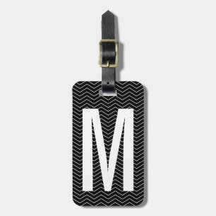 Personalised monogram letter travel luggage tag