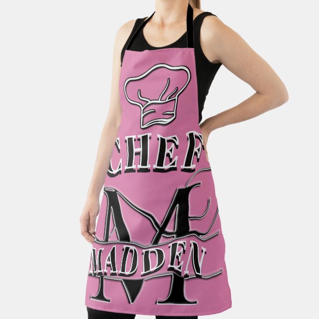 Personalised Monogram (M) Apron (Insitu)