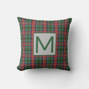 Personalised Monogram MacCulloch Plaid Tartan Cushion