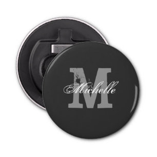 Personalised monogram magnetic beer bottle opener