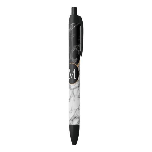 Personalised Monogram Marble Pen (Bottom (Vertical))