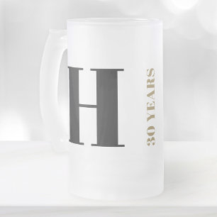 Personalised Monogram Men's Birthday Beer Mug Gift