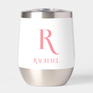 Personalised Monogram Minimal Stylish Pink