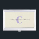 Personalised Monogram Minimalist Initial Elegant Business Card Holder<br><div class="desc">Keep your business cards organised in style with this personalised monogram business card holder. Featuring a minimalist design with a bold initial and elegant typography,  this sleek case is perfect for professionals,  entrepreneurs,  and business owners. A sophisticated and practical accessory for networking events,  meetings,  or daily office use.</div>