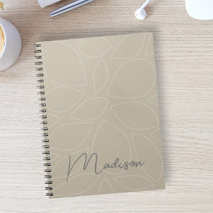 Personalised Monogram Minimalist Pattern Notebook