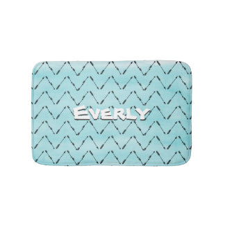 Personalised Monogram Mint Aztec Arrow Pattern Bath Mat