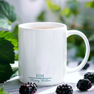 Personalised Monogram Mug – Custom Initial & Name