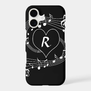 Personalised Monogram Musical notes heart