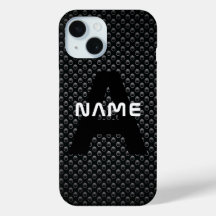 Personalised Monogram Name Black and White Texture