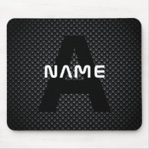 Personalised Monogram Name Black and White Texture